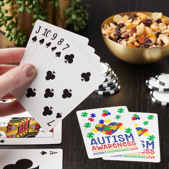 Jeu De Cartes Sensibilisation sur l'autisme Bicyclettes de jeu (In Situ)