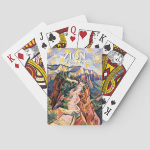 Jeu De Cartes Sentier de randonnée personnalisé Van Gogh Zion An