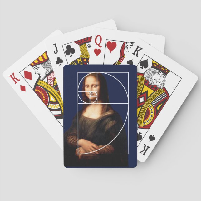 Jeu De Cartes Séquence Leonardo da Vinci Mona Lisa Fibonacci (dos)