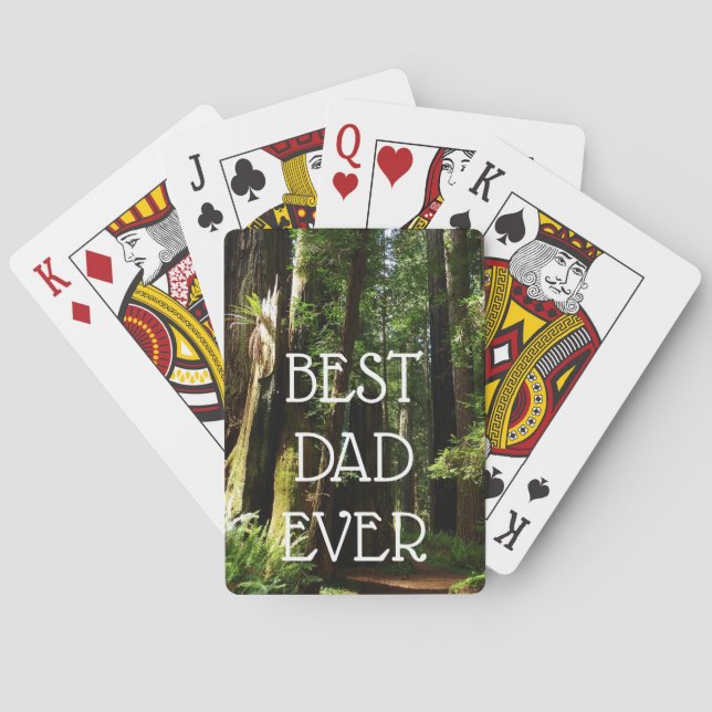 Jeu De Cartes Séquoias et fougères au parc national de Redwood (dos)