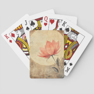 Jeu De Cartes Sérénité rose Fleur et Lune
