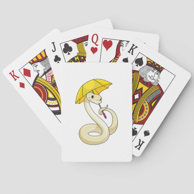 Jeu De Cartes Serpent avec parapluie (dos)