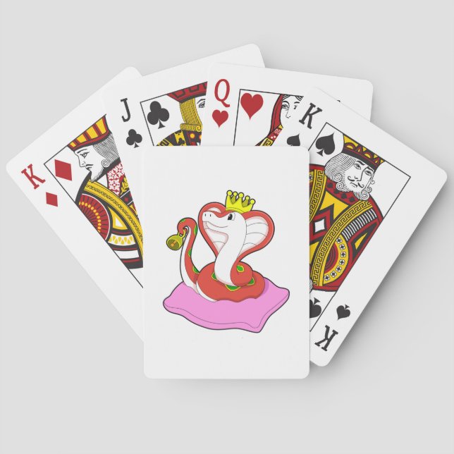 Jeu De Cartes Serpent comme roi avec Couronne (dos)
