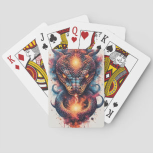 Jeu De Cartes Serpent Cosmique Vivant Avec Espace Évasif