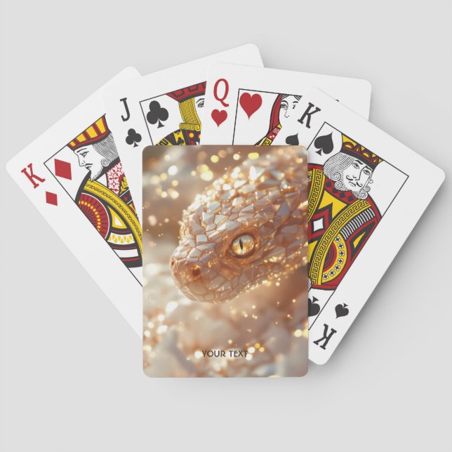 Jeu De Cartes Serpent Rose Pastel Mignon Fantastique (dos)