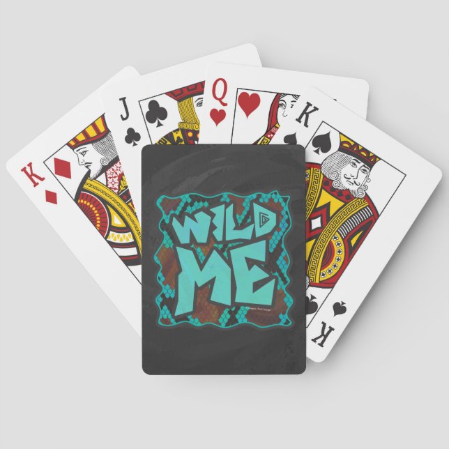 Jeu De Cartes Serpent Wild Me Impression Brown et Turquoise (dos)