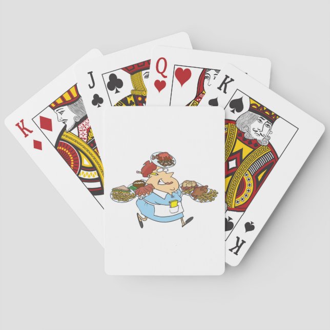 Jeu De Cartes Serveuse Occupée Drôle Serveur Surmené (dos)