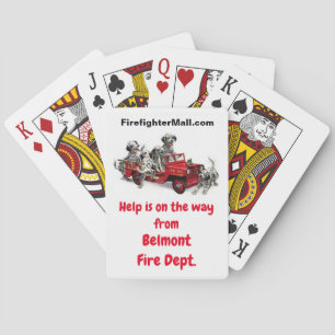 Jeu De Cartes Service d'incendie de Belmont Dalmation Pompiers J