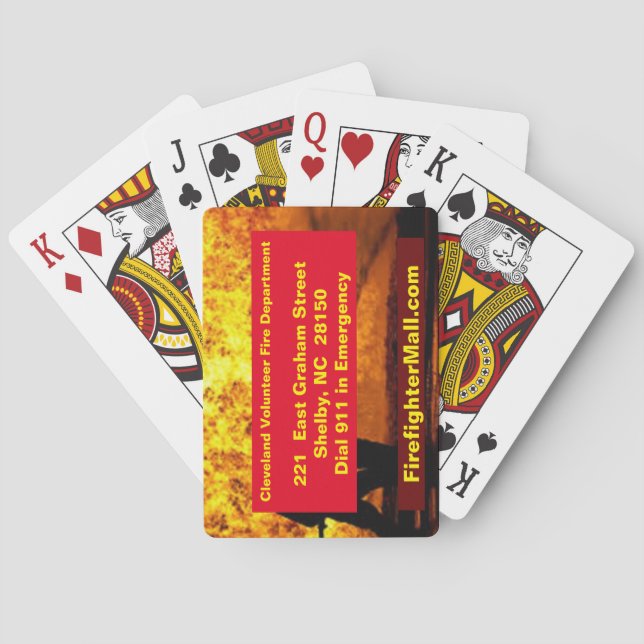 Jeu De Cartes Service d'incendie volontaire de Cleveland Jouer d (dos)