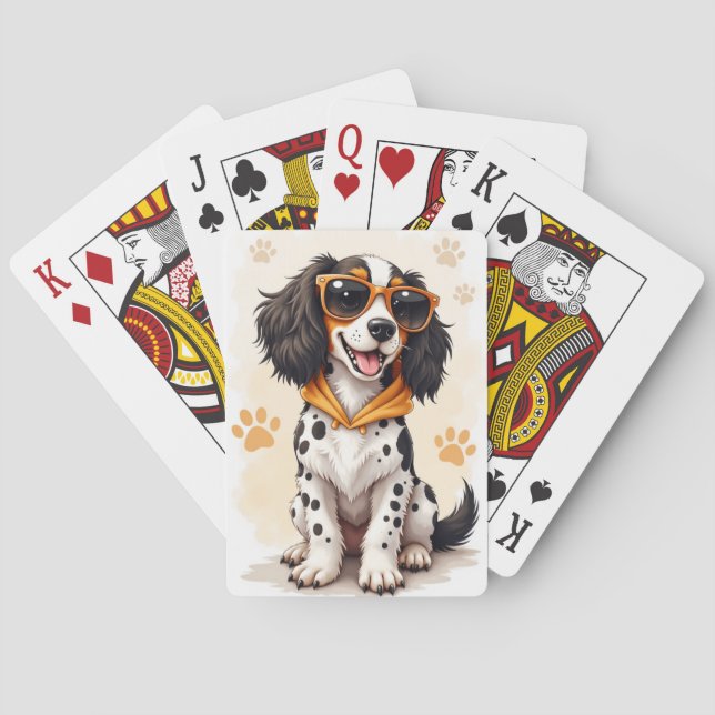 Jeu De Cartes Setter Anglais Drôle Kawaii Chien (dos)