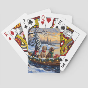 Jeu De Cartes Setter Anglais Noël Bateau Fêtes