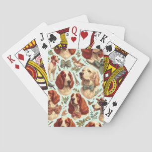 Jeu De Cartes Setter anglais vintage sans couture