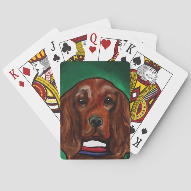 Jeu De Cartes Setter Rouge Irlandais      (dos)