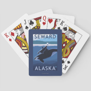 Jeu De Cartes Seward, AlaskaOrca et scène de veau