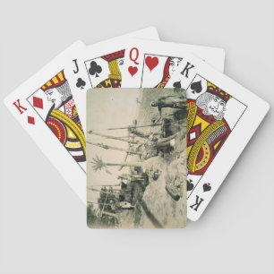 Jeu De Cartes Shadufs en Haute-Égypte (photo sépia)
