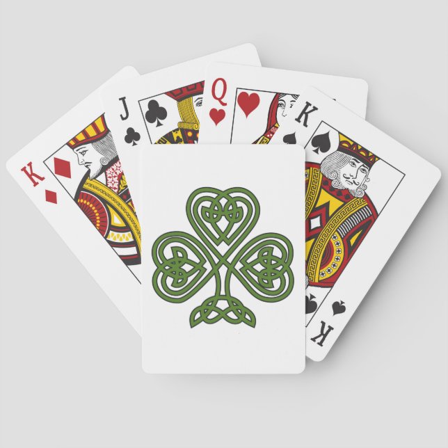Jeu De Cartes Shamrock celte - Jour de la Saint Patrick (dos)