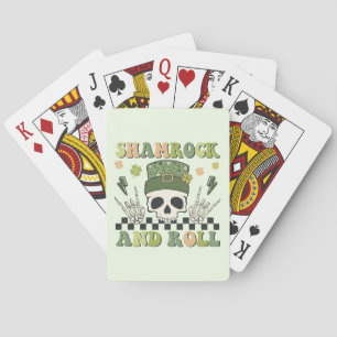 Jeu De Cartes Shamrock et rouleau - Clover de squelette