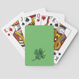 Jeu De Cartes Shamrock irlandais vert moderne