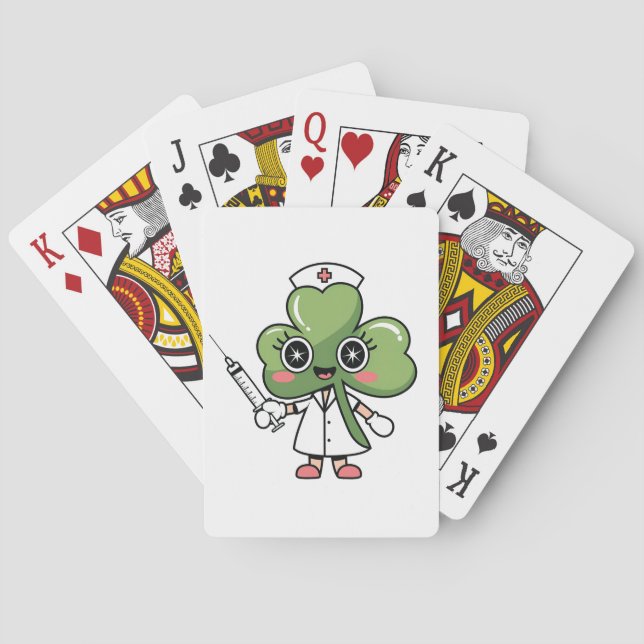 Jeu De Cartes Shamrock Lucky Charm Nurse Kawaii Lucky Charme (dos)