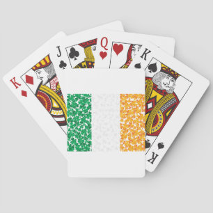 Jeu De Cartes Shamrocks dans un drapeau