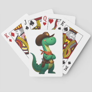 Jeu De Cartes Shérif de dinosaure mignon/cowboy