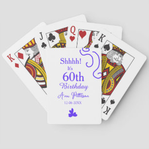 Jeu De Cartes Shhhh c'est 60e anniversaire ajouter nom violet es