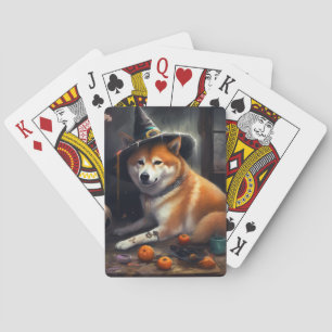 Jeu De Cartes Shiba Inu Citrouilles Halloween effrayant