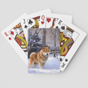 Jeu De Cartes Shiba Inu Qu'il neige Noël 