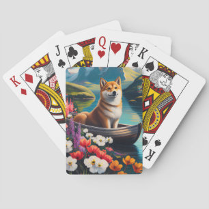 Jeu De Cartes Shiba Inu sur une pagaie : une aventure Pittoresqu