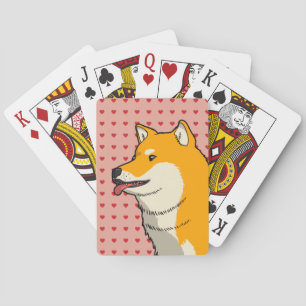 Jeu De Cartes Shiba Love rose