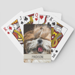 Jeu De Cartes Shih tzu langue bâillonne drôle mignon Personnalis