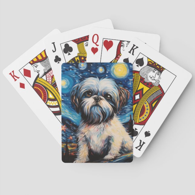 Jeu De Cartes Shih Tzu Starry Night (dos)