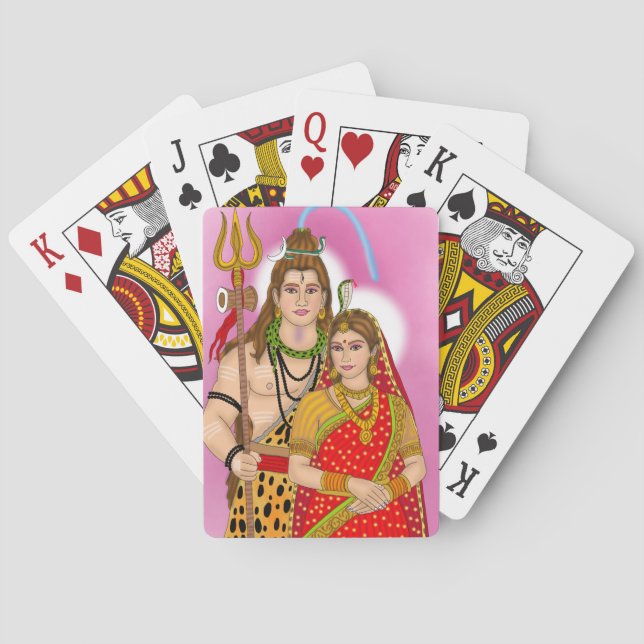 Jeu De Cartes Shiv Parvati Jouer Des Cartes (dos)
