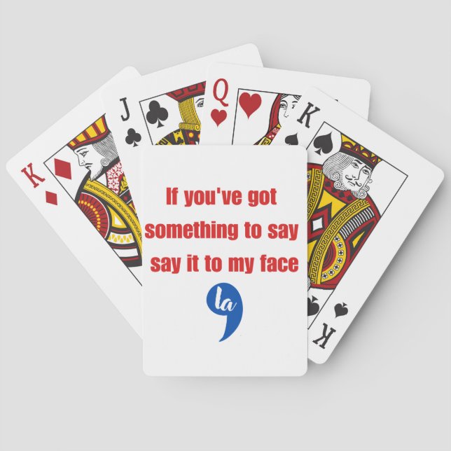Jeu De Cartes Si Vous Avez Quelque Chose À Dire À Mon Visage (dos)