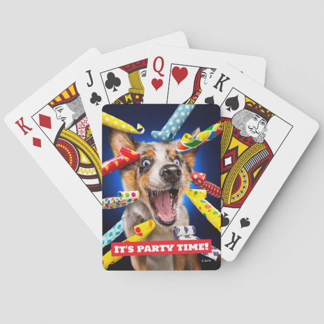 Jeu De Cartes Sifflets de fête pour chien heureux (dos)