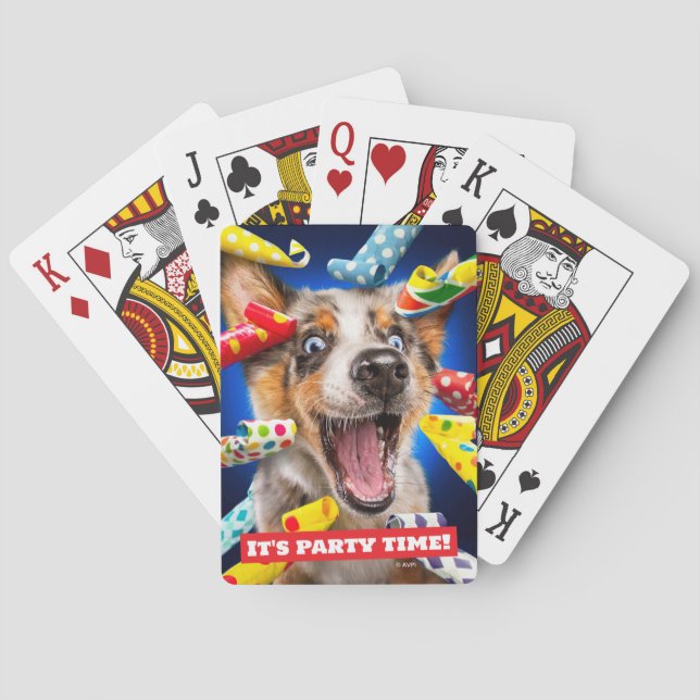 Jeu De Cartes Sifflets de fête pour chien heureux (dos)