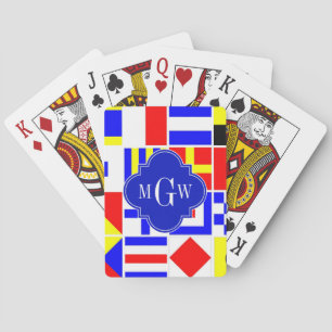Jeu De Cartes Signal Nautique coloré drapeaux Royal 3I Monogramm