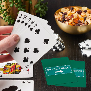 Jeu De Cartes Signal routier de contrôle de freinage avec flèche