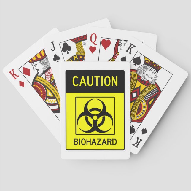 JEU DE CARTES SIGNE BIOHAZARD TRÈS FUN ATTENTION (dos)
