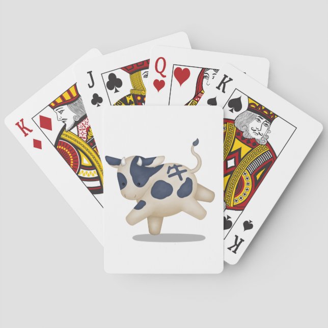 Jeu De Cartes Signe d'astrologie mignon du zodiaque chinois Bœuf (dos)