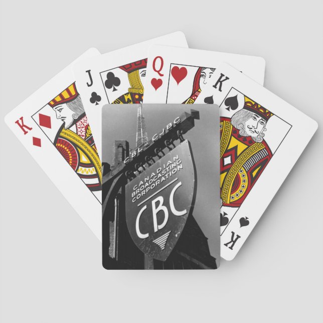 Jeu De Cartes Signe de la rue Jarvis de CBC (années 1940) (dos)