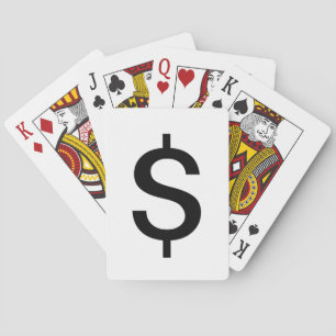 Jeu De Cartes Signe dollar   Alphabet moderne simple