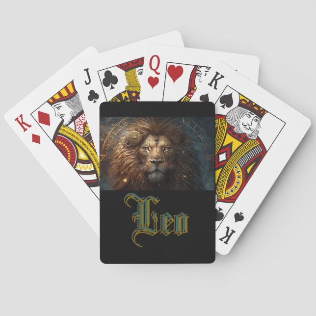 Jeu De Cartes Signe du zodiaque Lion (dos)