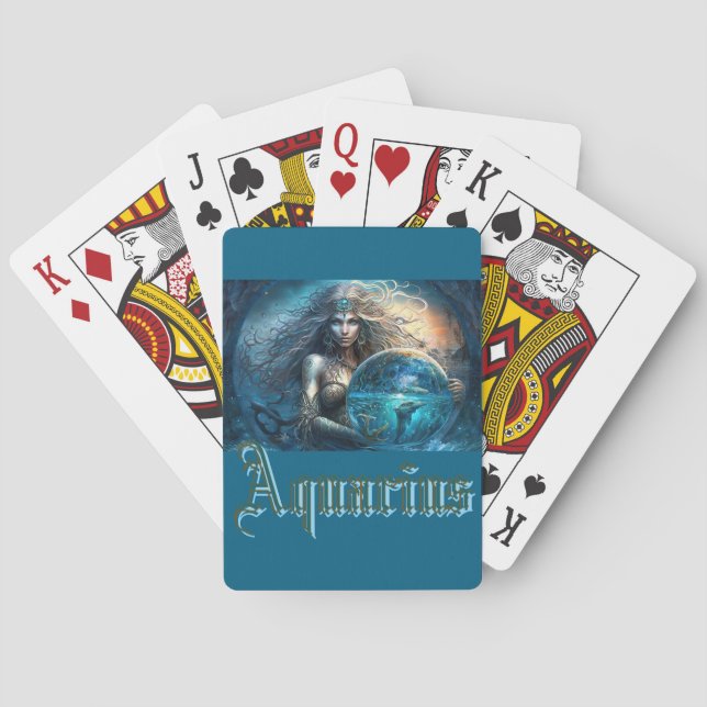 Jeu De Cartes Signe du zodiaque Verseau (dos)