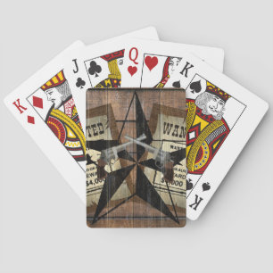 Jeu De Cartes SIGNE Recherché Rustique Texas Star Western Double