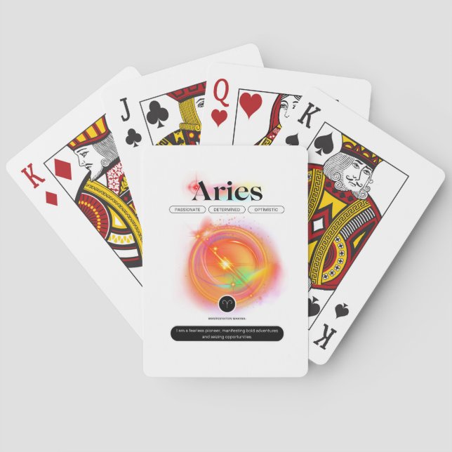 Jeu De Cartes SIGNE Zodiaque Moderne Citer | Élément incendie (dos)