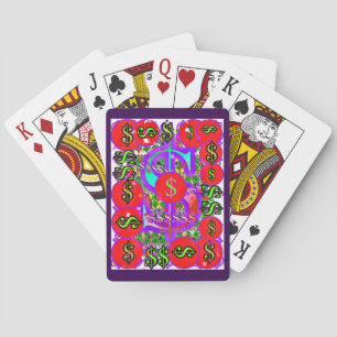 Jeu De Cartes Signes Dollars Rouges