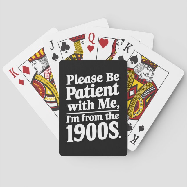 Jeu De Cartes S'il vous plaît, soyez patient avec moi Je viens d (dos)