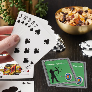 Jeu De Cartes Silhouette d'archer masculin et cible