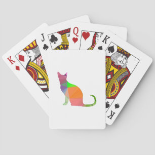 Jeu De Cartes Silhouette de chat à faible densité
